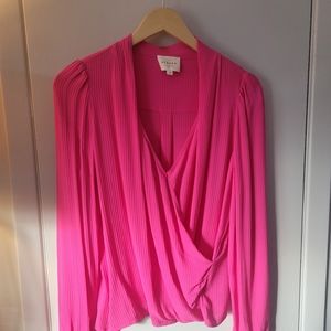 Sezane Abelia top pink size 38 NWOT